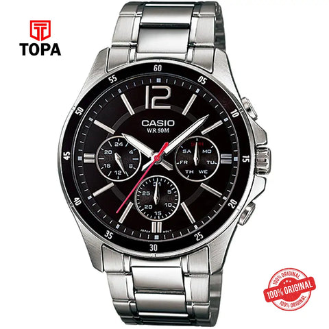 Casio MTP-1374D-1A Metal Band Men's Watch - Topa