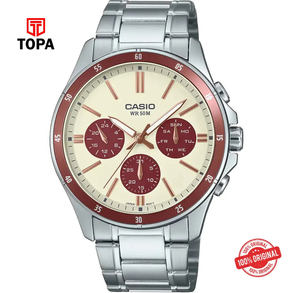 Casio MTP-1374D-5A2 Metal Band Men Watch - Topa
