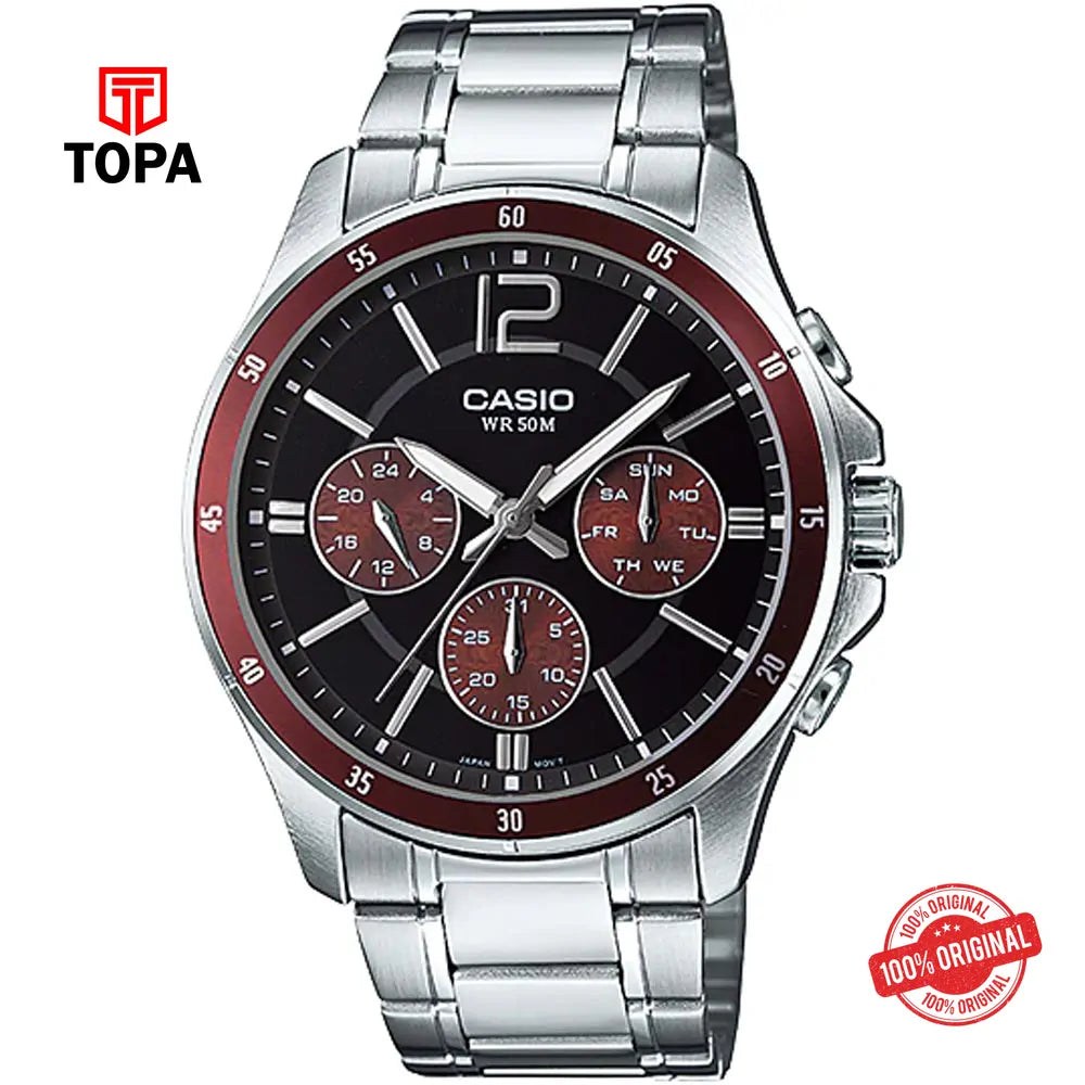 Casio MTP-1374D-5AV Metal Band Men's Watch - Topa