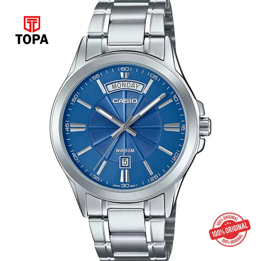 Casio MTP-1381D-2A Metal Band Men Watch - Topa