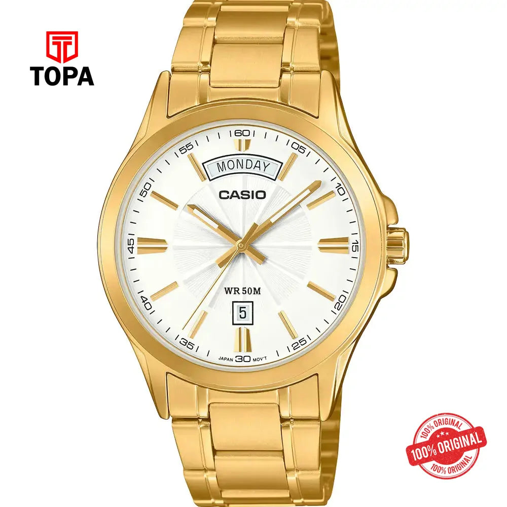 Casio MTP-1381GD-7A Metal Band Men Watch - Topa
