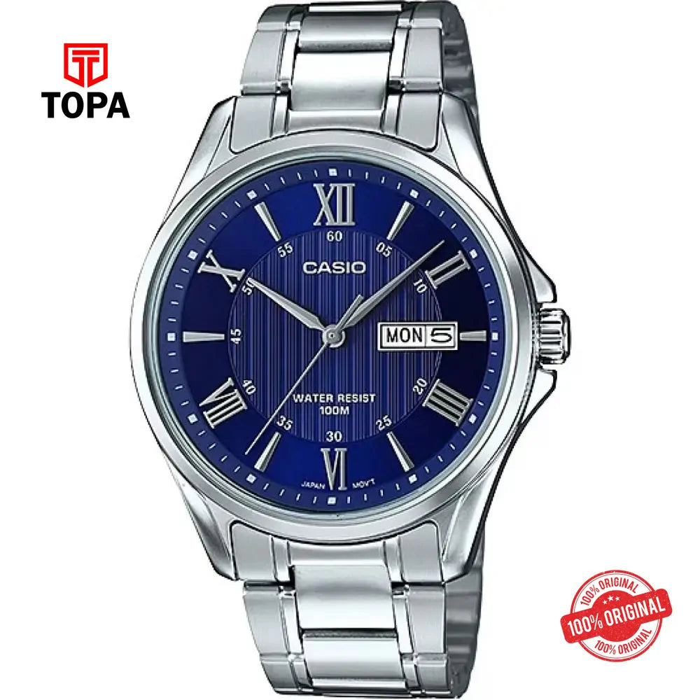 Casio MTP-1384D-2A Metal Band Men’s Watch - Topa