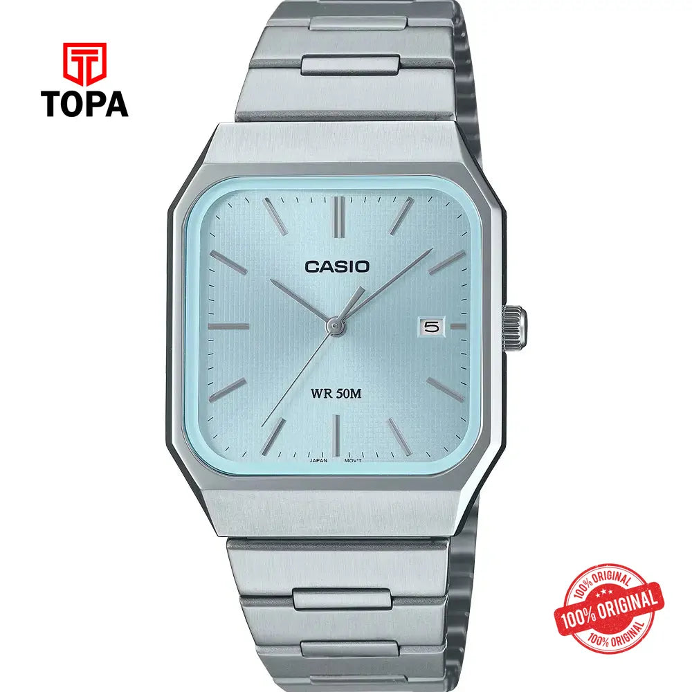 Casio MTP-B185D-2A2 Metal Band Men Watch - Topa