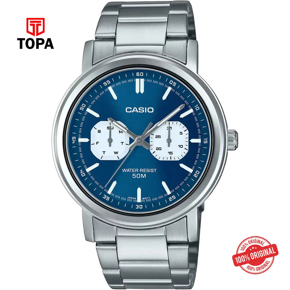 Casio MTP-E335D-2E1 Metal Band Men Watch - Topa