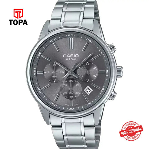 Casio MTP-E515D-8A Metal Band Men's Watch - Topa