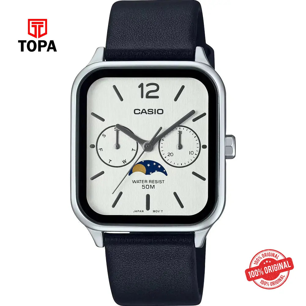 Casio MTP-M305L-7A Leather Band Men Watch - Topa