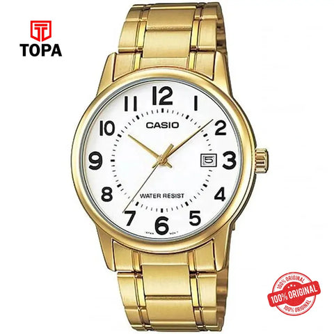 Casio MTP-V002G-7B2 Men Chain Watch - Topa