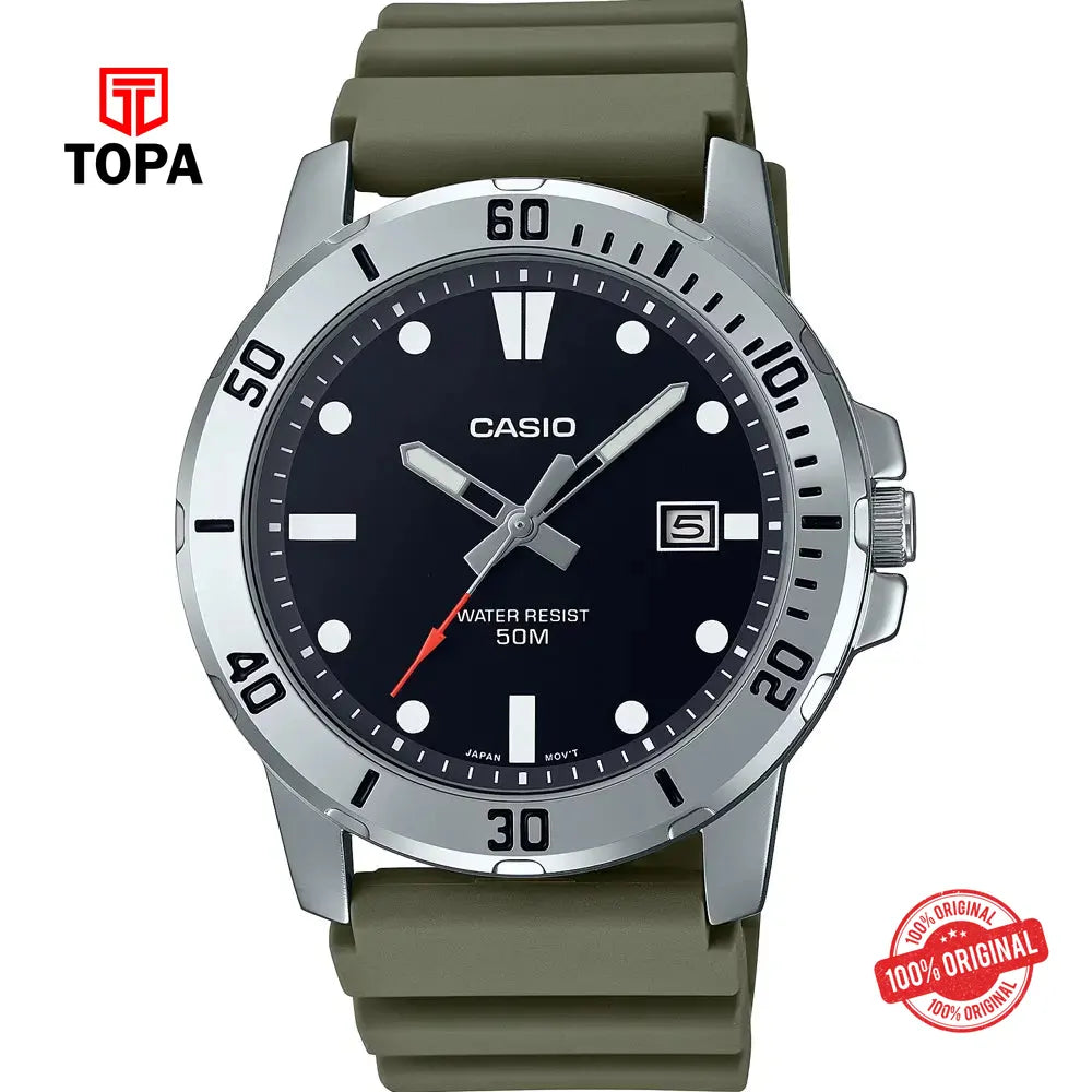 Casio MTP-VD01-3E Rubber Band Men Watch - Topa