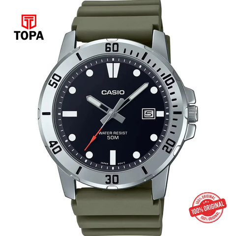 Casio MTP-VD01-3E Rubber Band Men Watch - Topa