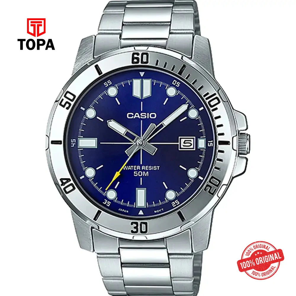 Casio MTP-VD01D-2E Metal Band Men's Watch - Topa