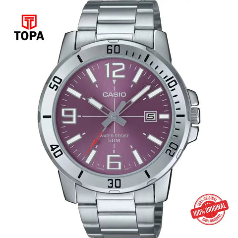 Casio MTP-VD01D-6B Metal Band Men's Watch - Topa