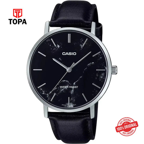 Casio MTP-VT01LM-1A Leather Band Men Watch - Topa
