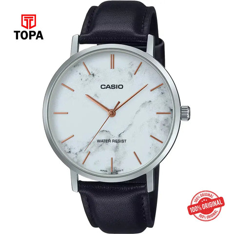 Casio MTP-VT01LM-7A Leather Band Men Watch - Topa