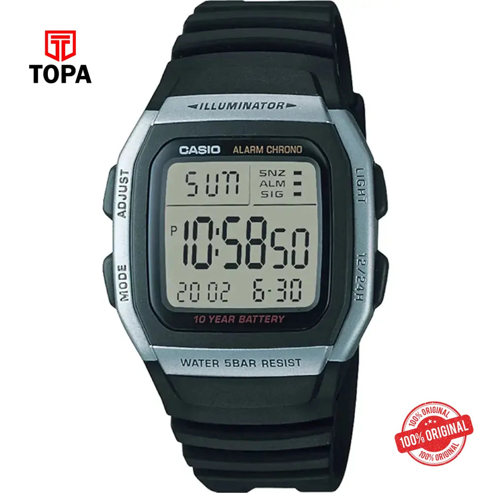 Casio W-96H-1A Resin Band Men Watch - Topa