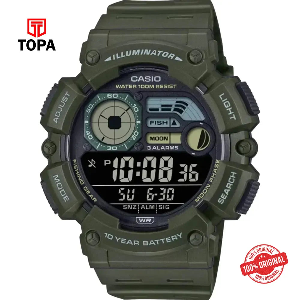 Casio WS-1500H-3B Resin Band Men Watch - Topa