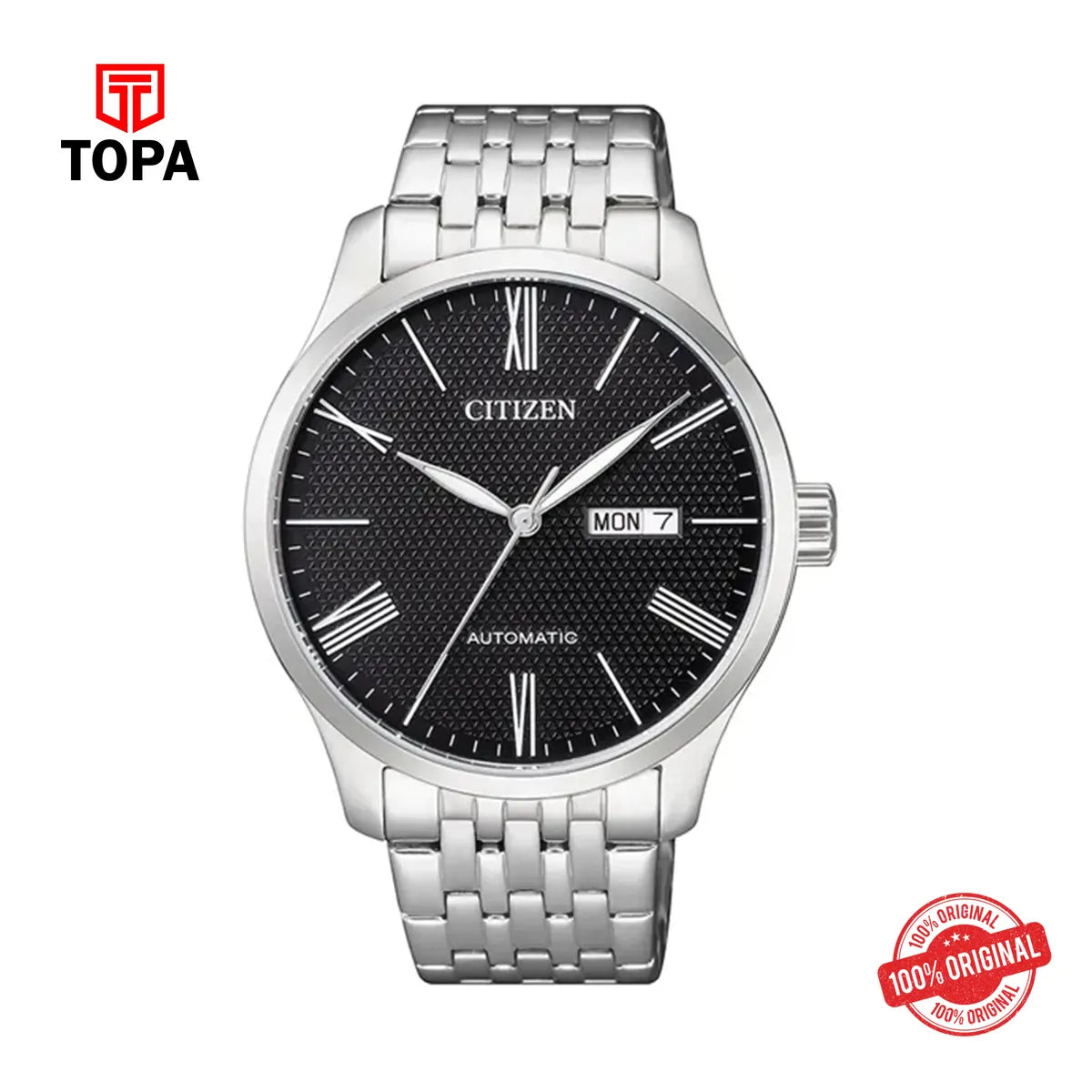 Citizen NH8350-59E Automatic Black Dial Stainless Steel Watch - Topa