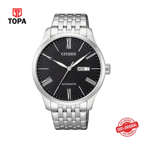 Citizen NH8350-59E Automatic Black Dial Stainless Steel Watch - Topa