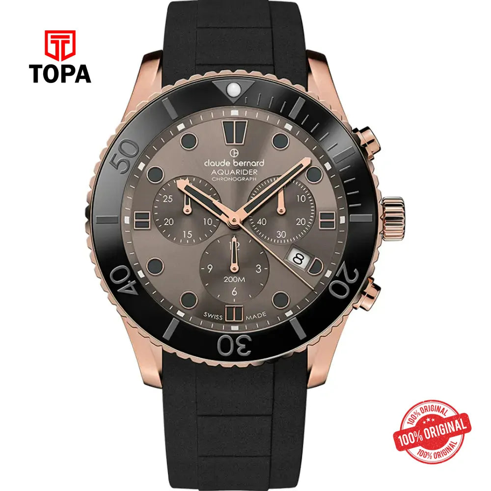 Claude Bernard 10252-37RNGCA-GRN Aquarider Chronograph Men Watch - Topa