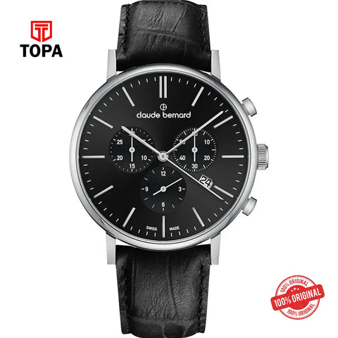 Claude Bernard 10258-3-NIN Slim Line Chronograph Men Watch - Topa