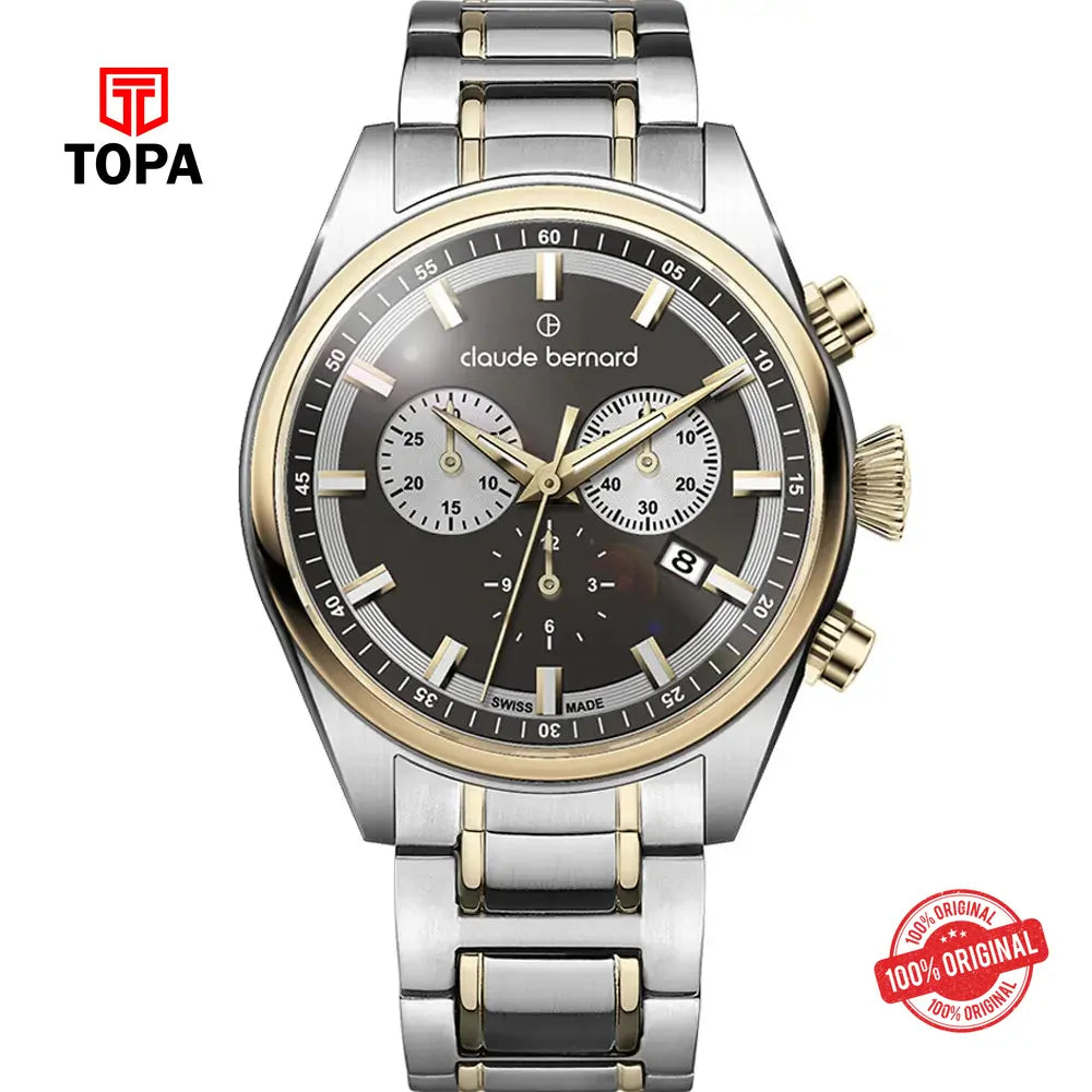 Claude Bernard 10259-357JM-GAID Proud Heritage Chronograph Men Watch - Topa
