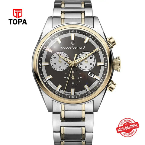 Claude Bernard 10259-357JM-GAID Proud Heritage Chronograph Men Watch - Topa
