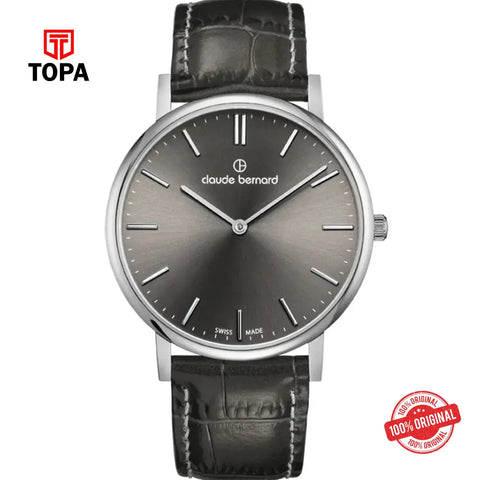Claude Bernard 20219-3-GIN Slim Line Two-Hands Men Watch - Topa
