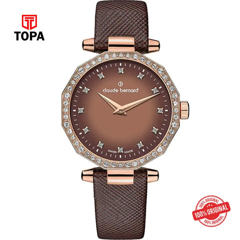 Claude Bernard 20232-37RCBR-BRDPR Dress Code Two-Hands Women Watch - Topa