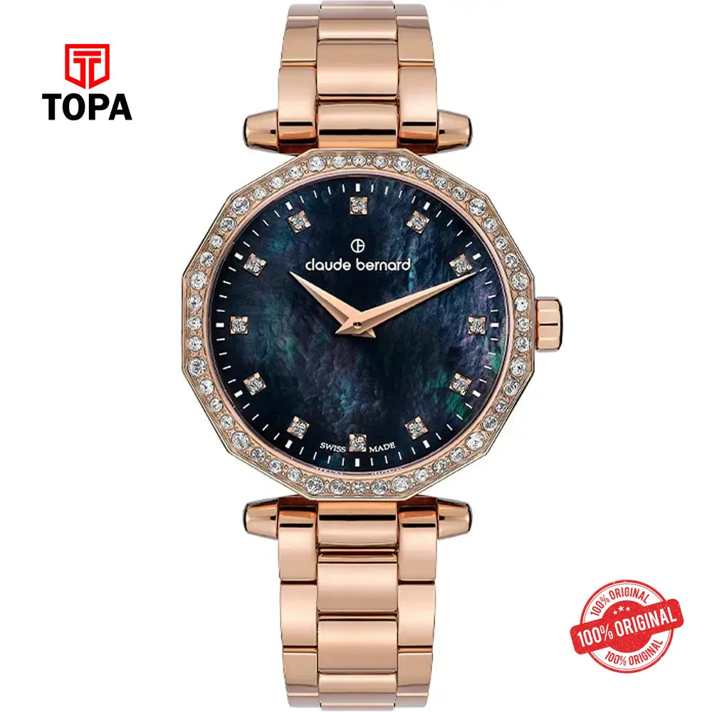 Claude Bernard 20232-37RM-NANPR Dress Code Two-Hands Women Watch - Topa
