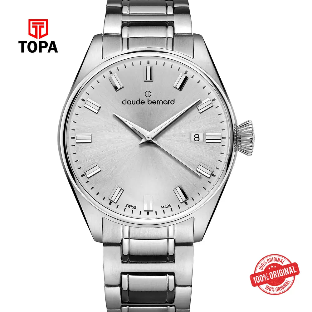 Claude Bernard 70203-3M-AIN1 Proud Heritage Date Men Watch - Topa