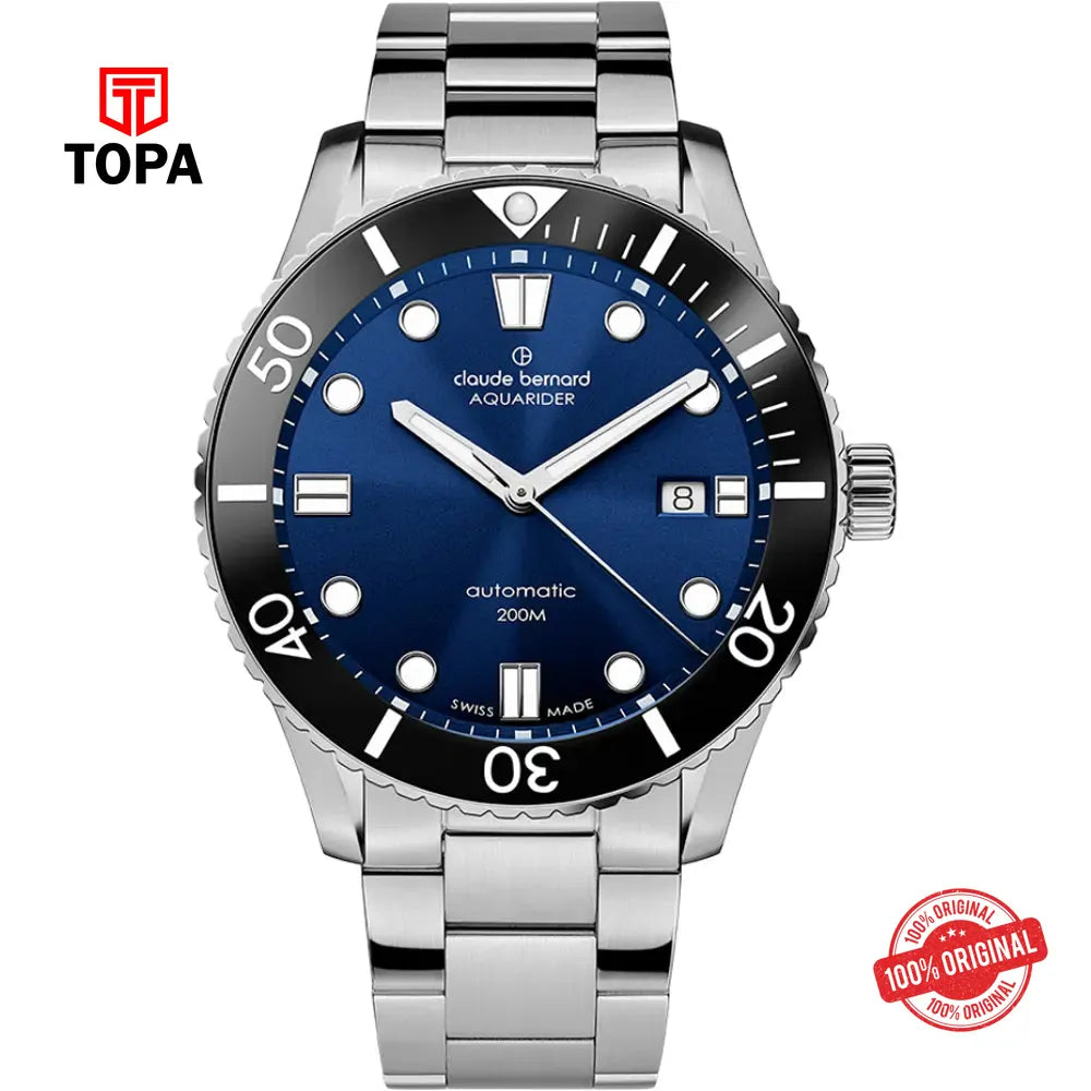 Claude Bernard 80129-3NBM-BUIB Aquarider Automatic Men Watch - Topa