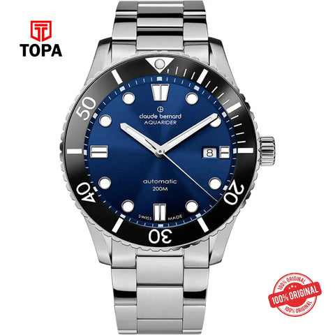 Claude Bernard 80129-3NBM-BUIB Aquarider Automatic Men Watch - Topa