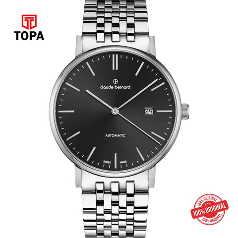 Claude Bernard 80139-3M-NIN Slim Line Automatic Men Watch - Topa