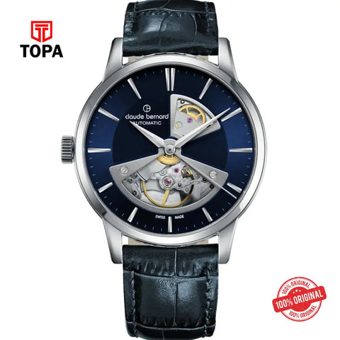 Claude Bernard 85017-3-BUIN2 Classic Automatic Open Heart Men Watch - Topa