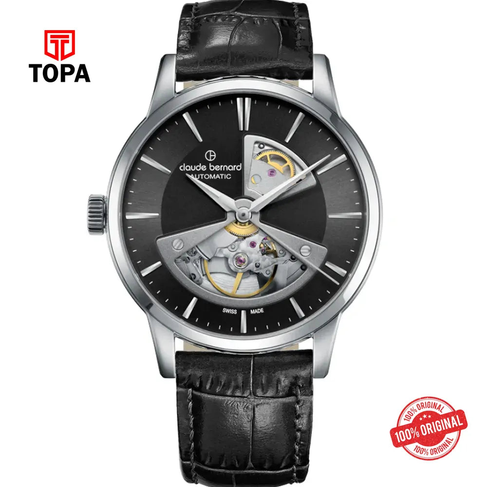 Claude Bernard 85017-3-NIN2 Classic Automatic Open Heart Men Watch - Topa