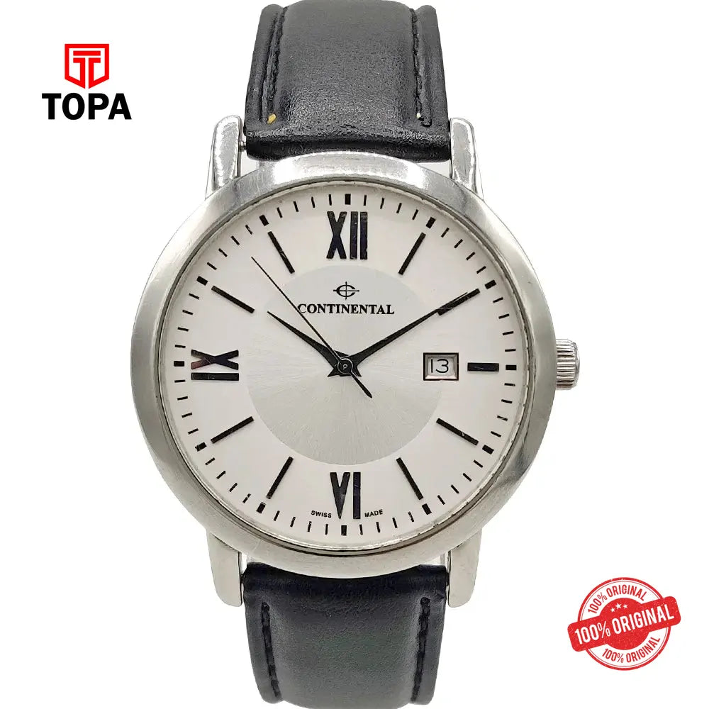 Continental 02958 Pre-Owned Leather Band Men Watch - Topa