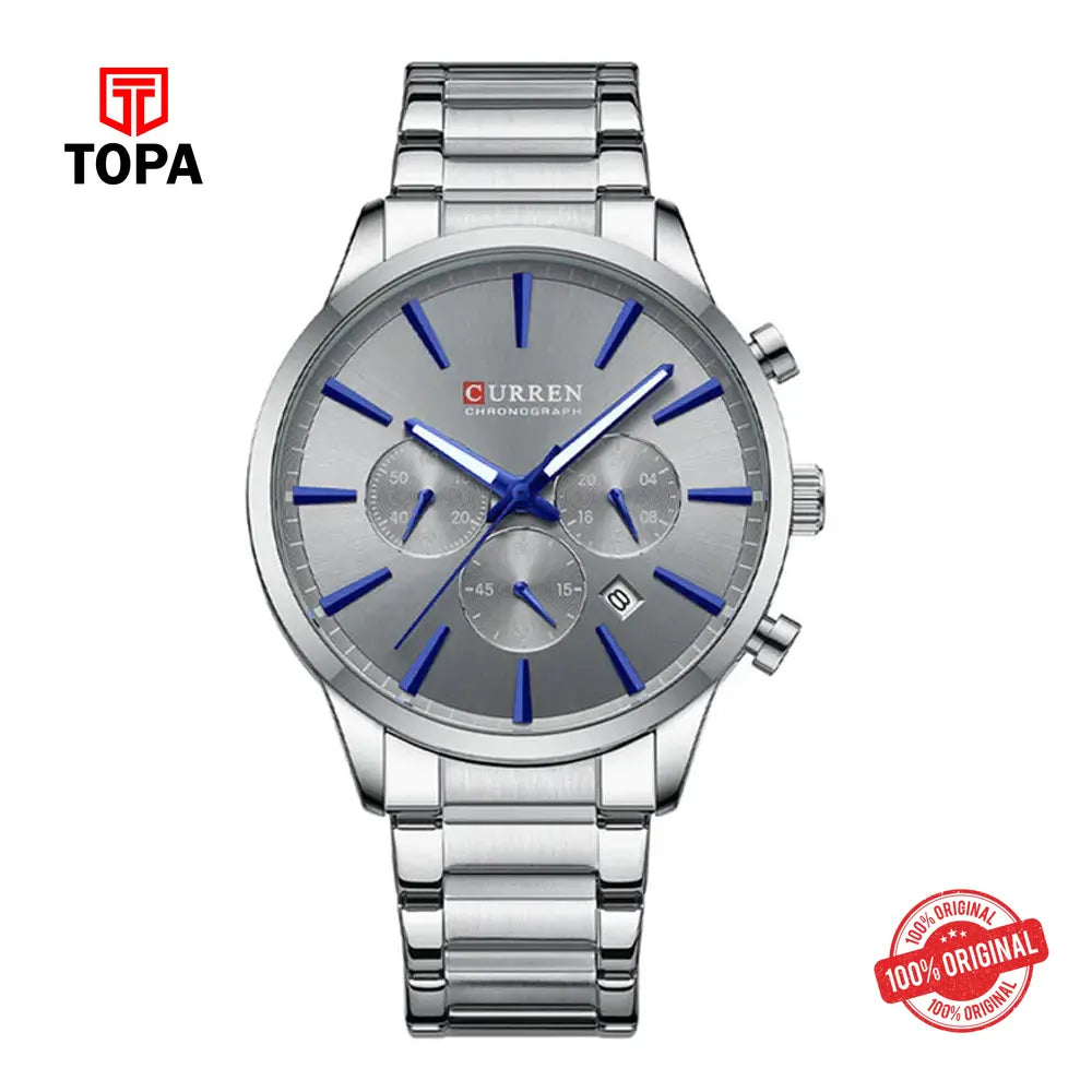 Curren 8435G-CH-GRY Metal Band Men Watch - Topa