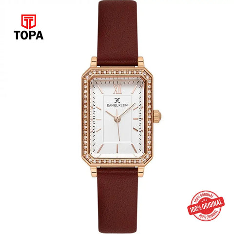 Daniel Klein DK13971-6 Leather Band Women Watch - Topa
