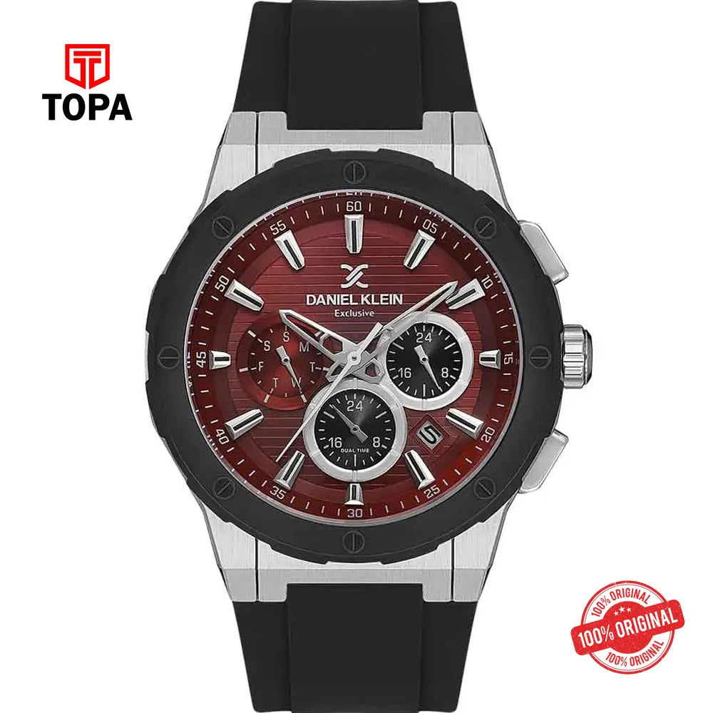 Daniel Klein DK13997-2 Rubber Band Men Watch - Topa