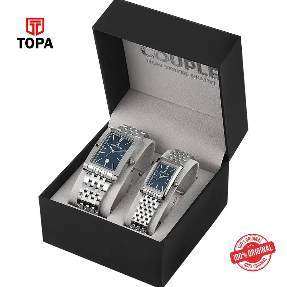Daniel Klein DK14011-3 Metal Band Pair Watch - Topa