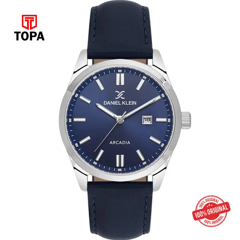 Daniel Klein DK14086-3 Leather Band Men Watch - Topa