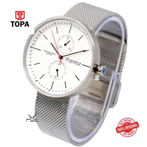 Fantor 1022G Mesh Chain Men’s Watch - Topa