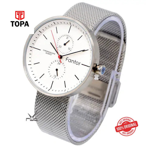 Fantor 1022G Mesh Chain Men’s Watch - Topa