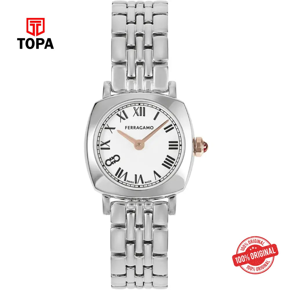 Ferragamo Soft Square SFKU00423 (03019) Pre-Owned Women Watch - Topa