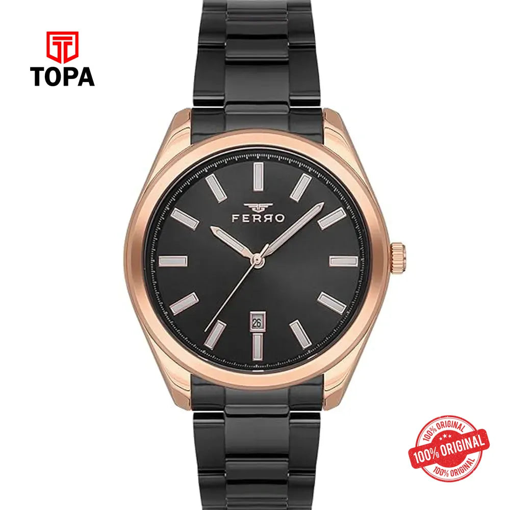 Ferro F11160A-R Metal Band Men Watch - Topa