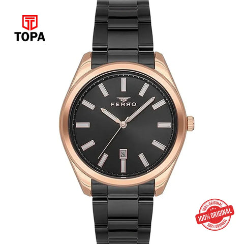 Ferro F11160A-R Metal Band Men Watch - Topa