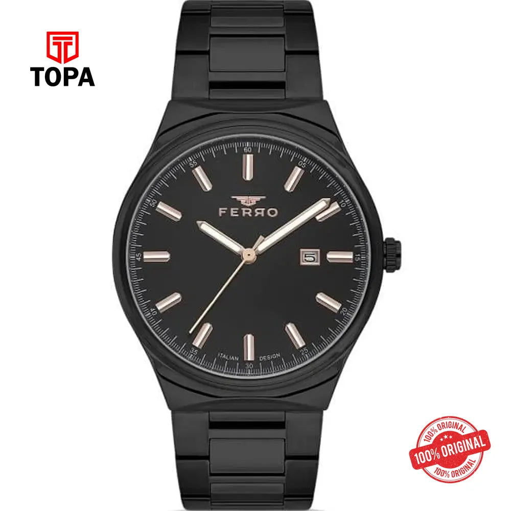Ferro F11476A-G Metal Band Men Watch - Topa