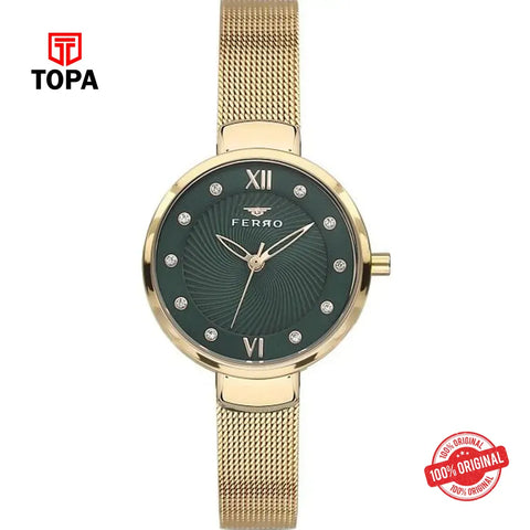 Ferro F1618C-B6 Mesh Band Women Watch - Topa