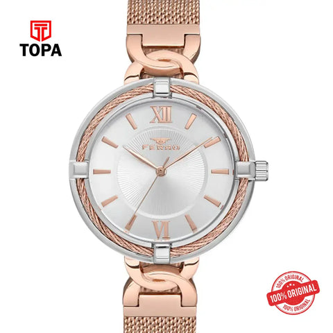 Ferro F21092C-E Mesh Band Women Watch - Topa