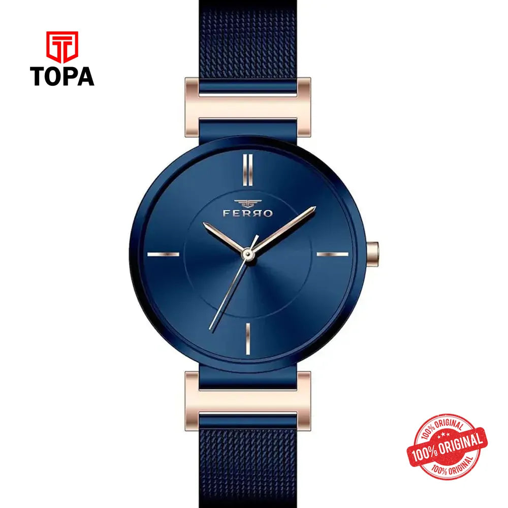 Ferro F40084C-H Mesh Band Women Watch - Topa