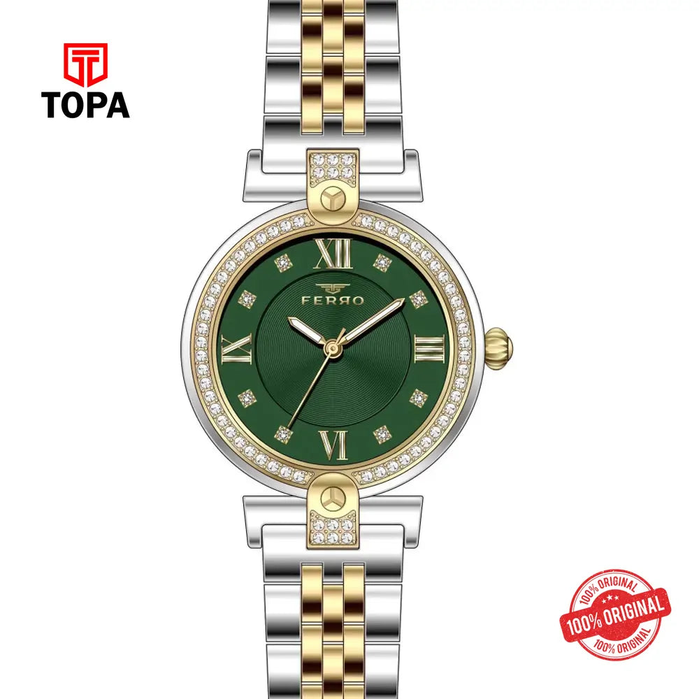 Ferro FL21390A-D6 Metal Band Women Watch - Topa